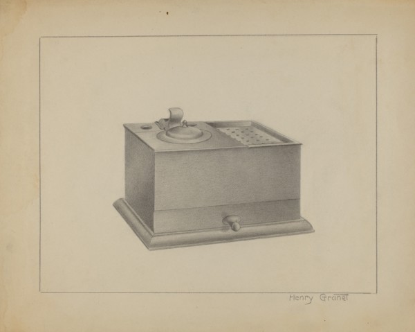 Pewter Inkwell, c. 1936.