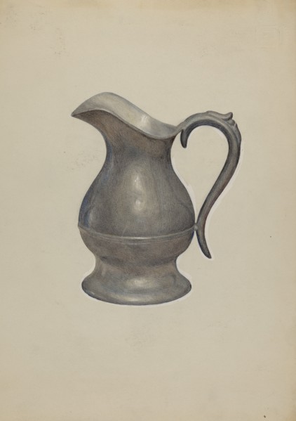 Pewter Pitcher, c. 1936.