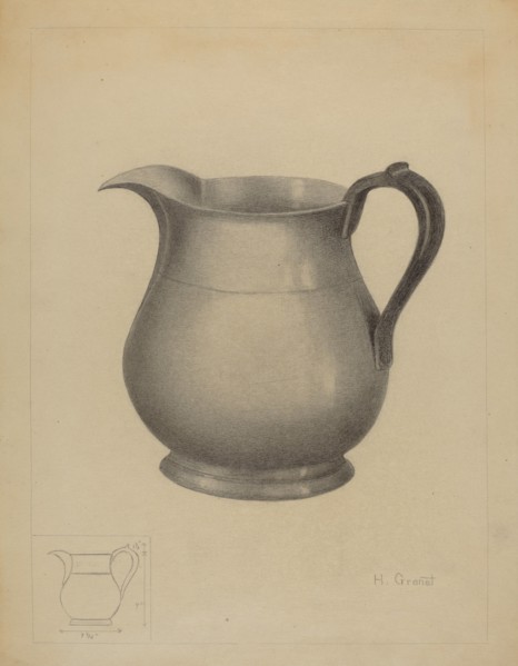 Pewter Pitcher, c. 1936.