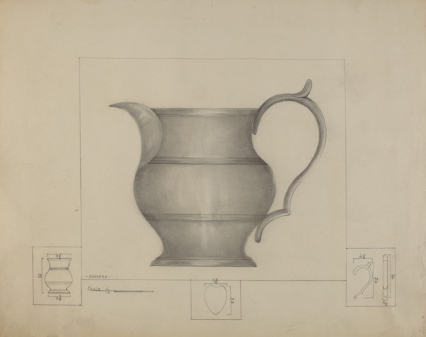 Pewter Pitcher, c. 1936.