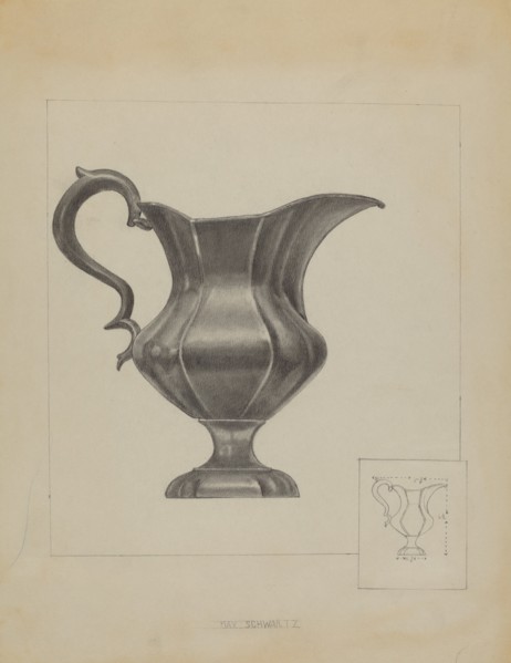 Pewter Pitcher, c. 1936.