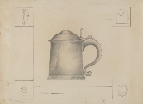 Pewter Tankard, c. 1936.