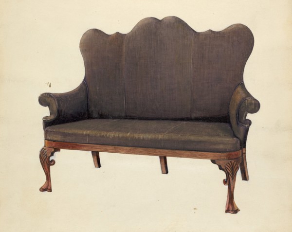 Queen Ann Sofa, c. 1953.