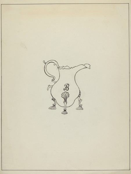 Silver Creamer, c. 1936.