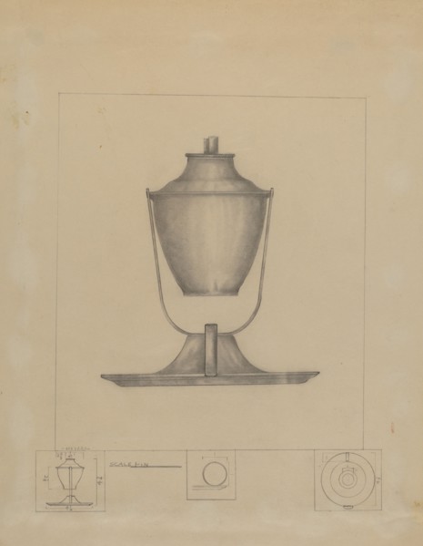 Whale Oil Lamp, c. 1936.