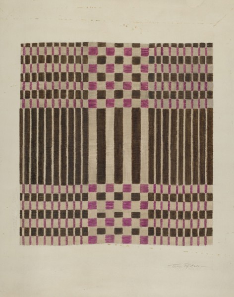 Woven Coverlet, c. 1937.