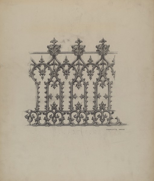 Cast Iron Fence, c. 1937.