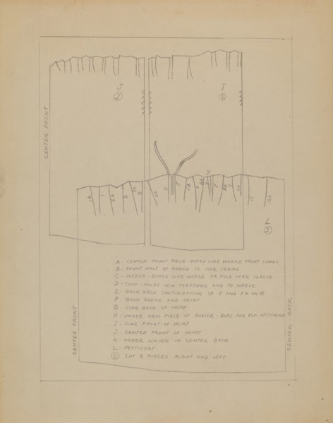 Dress (Pattern), c. 1936.
