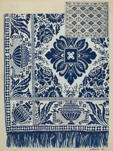 Handwoven Coverlet, 1936.