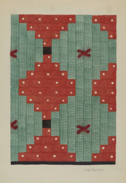 Log Cabin Quilt, c. 1941.