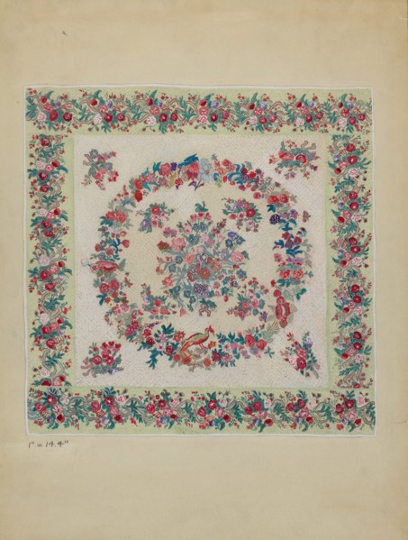 Applique Quilt, 1935/1942.