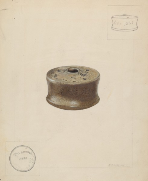 Ceramic Ink Well, c. 1937.