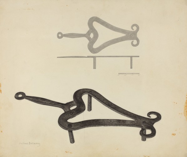 Flat Iron Holder, c. 1940.