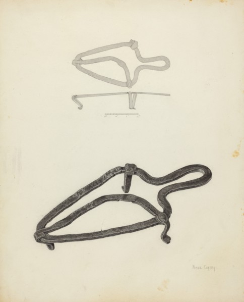 Flat Iron Holder, c. 1940.
