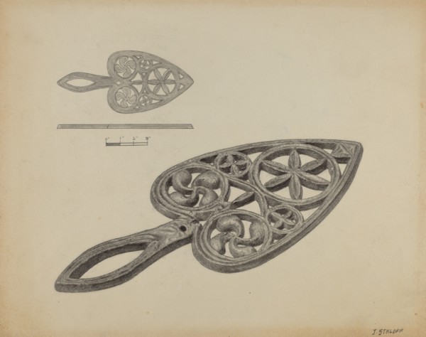 Flat-iron Holder, c. 1937.