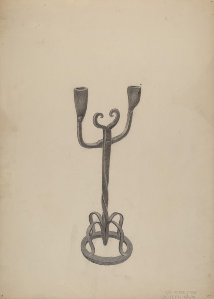 Iron Candlestick, c. 1938.