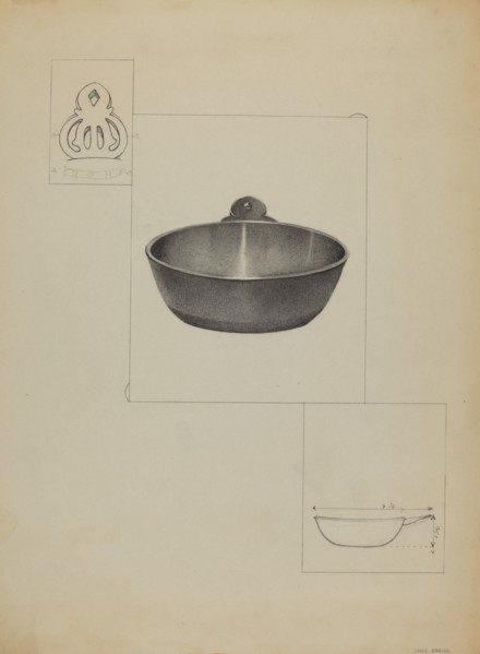 Pewter Porringer, c. 1936.