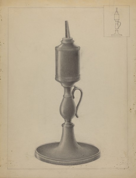 Whale Oil Lamp, 1935/1942.