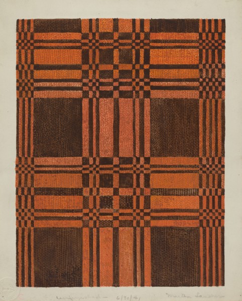 Woven Coverlet, 1935/1942.