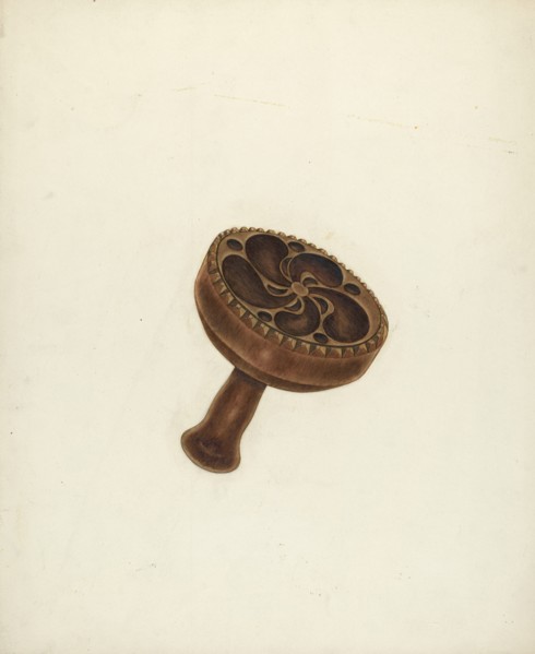 Zoar Butter Mold, c. 1939.
