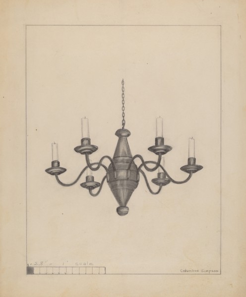 Candle Chandelier, c. 1936.