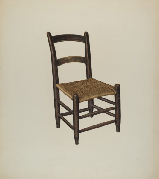 Cane Bottom Chair, c. 1942.