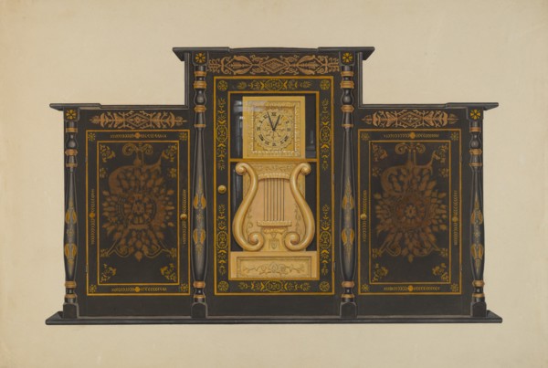 Clock - Lyre Type, c. 1937.