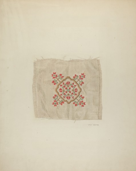 Embroidery Detail, c. 1940.