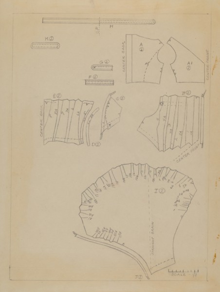 Pattern for Dress, c. 1936.