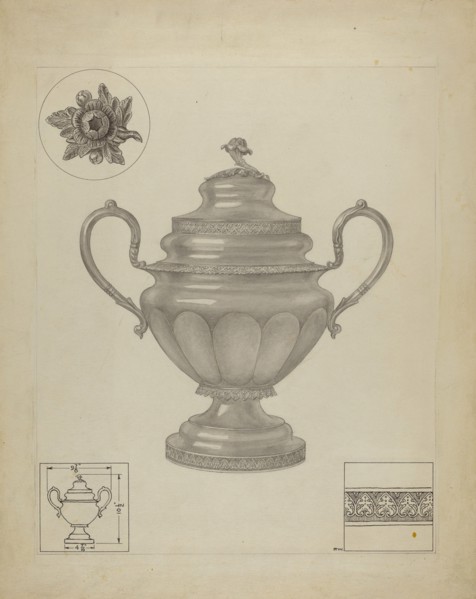 Silver Sugar Bowl, c. 1936.