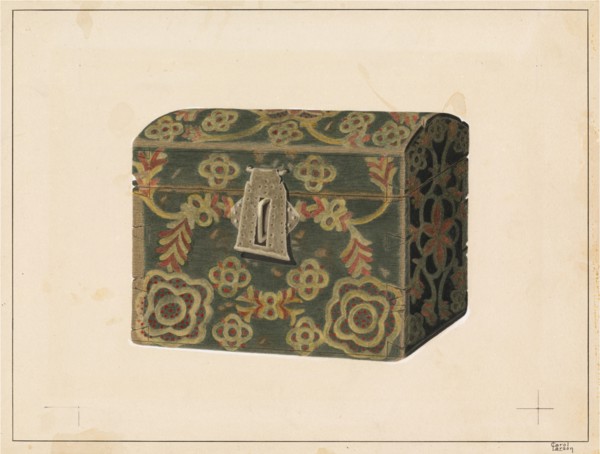 Wood Box or Chest, c. 1937.