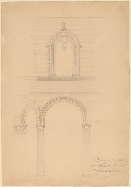 Bologna Brick Wall, c. 1896.