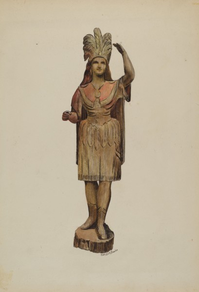 Cigar Store Indian, c. 1942.