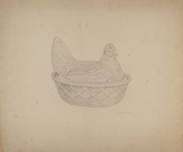Covered Dish (Hen), c. 1940.