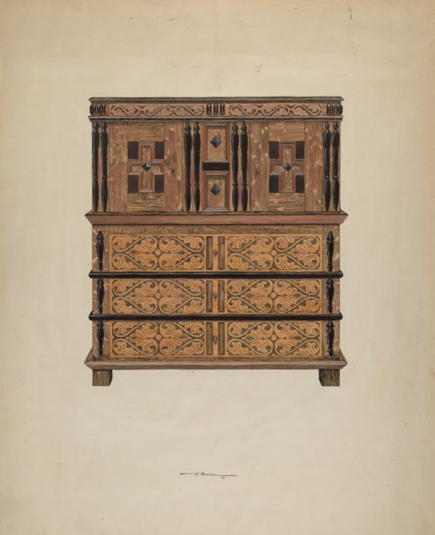 Cupboard with Drawers, 1936.