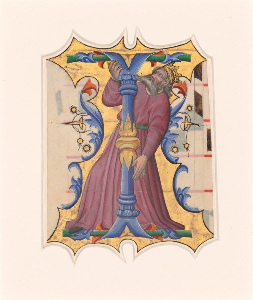 Initial I with David, 1430s.