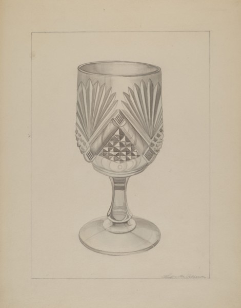 Molded Water Glass, c. 1937.
