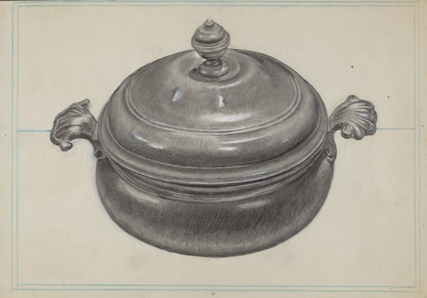 Pewter Soup Tureen, c. 1936.