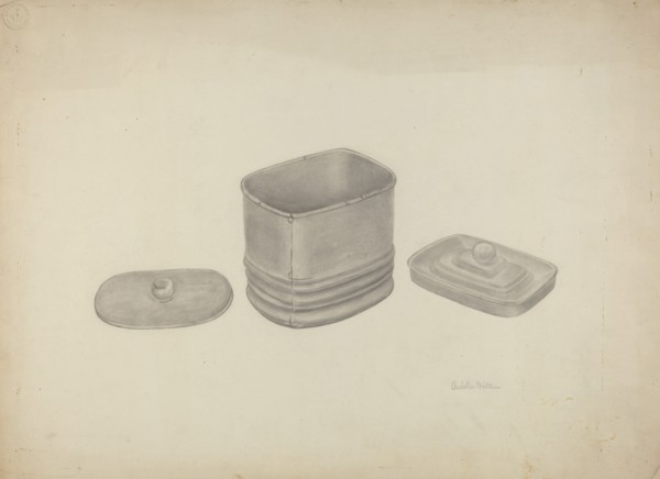 Pewter Tobacco Jar, c. 1941.