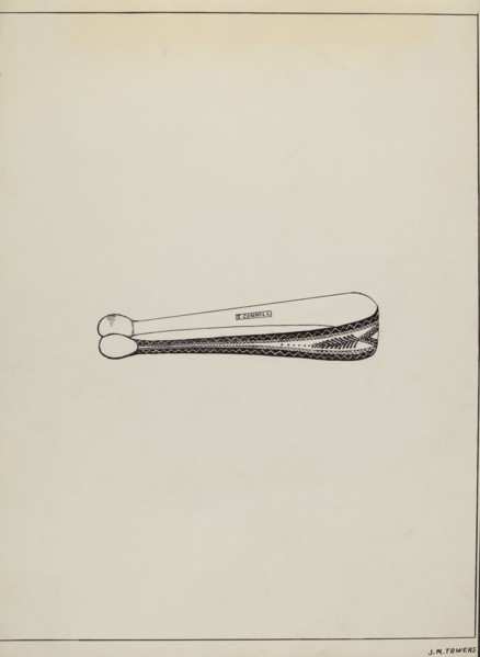 Silver Sugar Tongs, c. 1936.