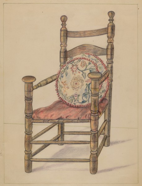 Slat-back Armchair, c. 1936.