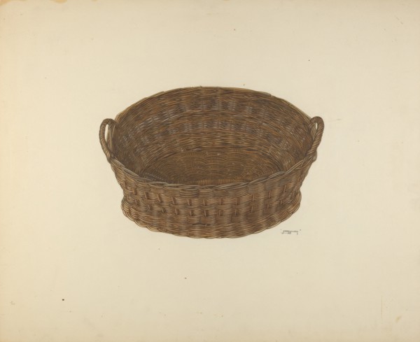 Zoar Sewing Basket, c. 1938.