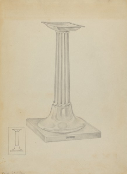 Silver Candle Stand, c. 1936.