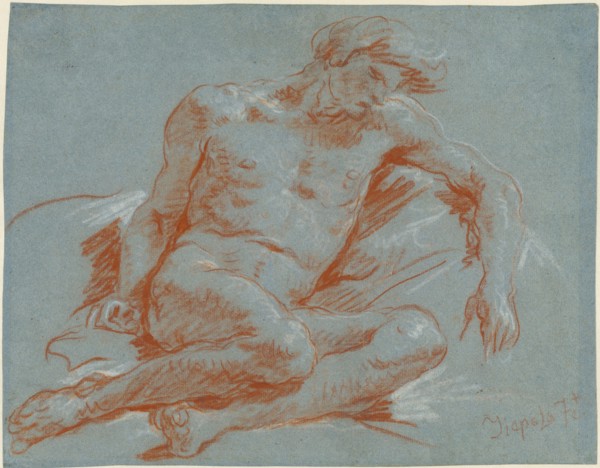 A Seated Male Nude, 1752/1753.