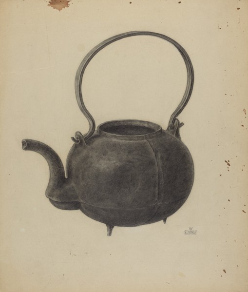 Cast Iron Tea Kettle, c. 1938.
