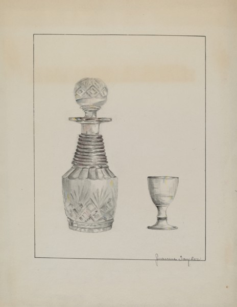 Decanter and Glass, 1935/1942.