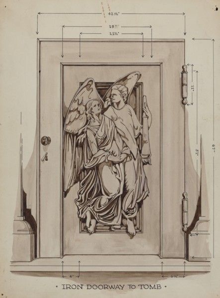Iron Doorway to Tomb, c. 1936.