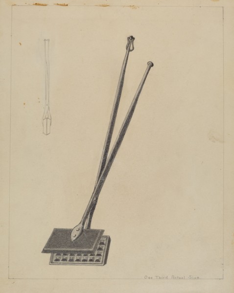 Wafer or Waffle Iron, c. 1936.
