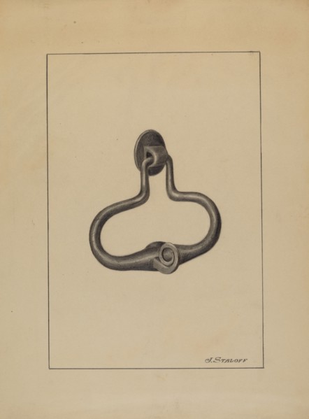 Door Pull and Knocker, c. 1936.