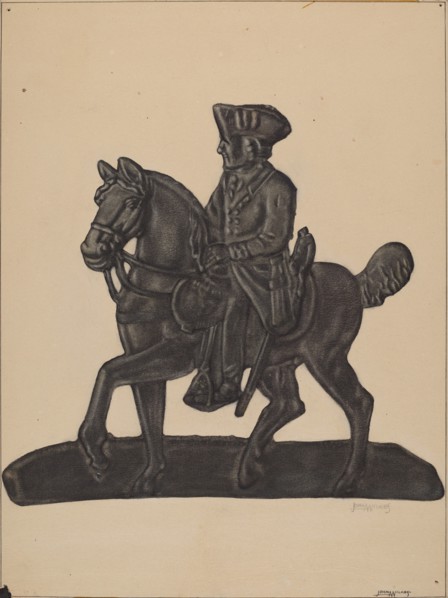 Iron Officer on Horse, c. 1937.